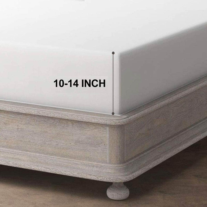Nanko Queen Fitted Bed Sheet 80x60 Deep Pocket Mattress Teal Floral Farmhouse Best Luxury Cool Soft Lightweight Microfiber Bedding Set 2 Pillowcases 10 11 12 14 inch Green White Flower - Image 5